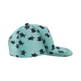 Sea turtle with blue ocean backgroud All Over Print Snapback Cap