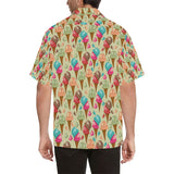 Colorful ice cream pattern Men's All Over Print Hawaiian Shirt