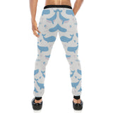 Blue whale pattern Unisex Casual Sweatpants