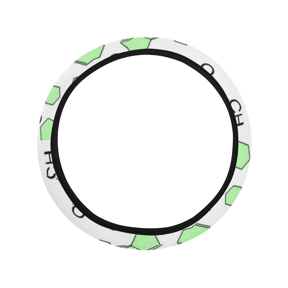 Chemistry Periodic Table Pattern Print Design 03 Car Steering Wheel Cover