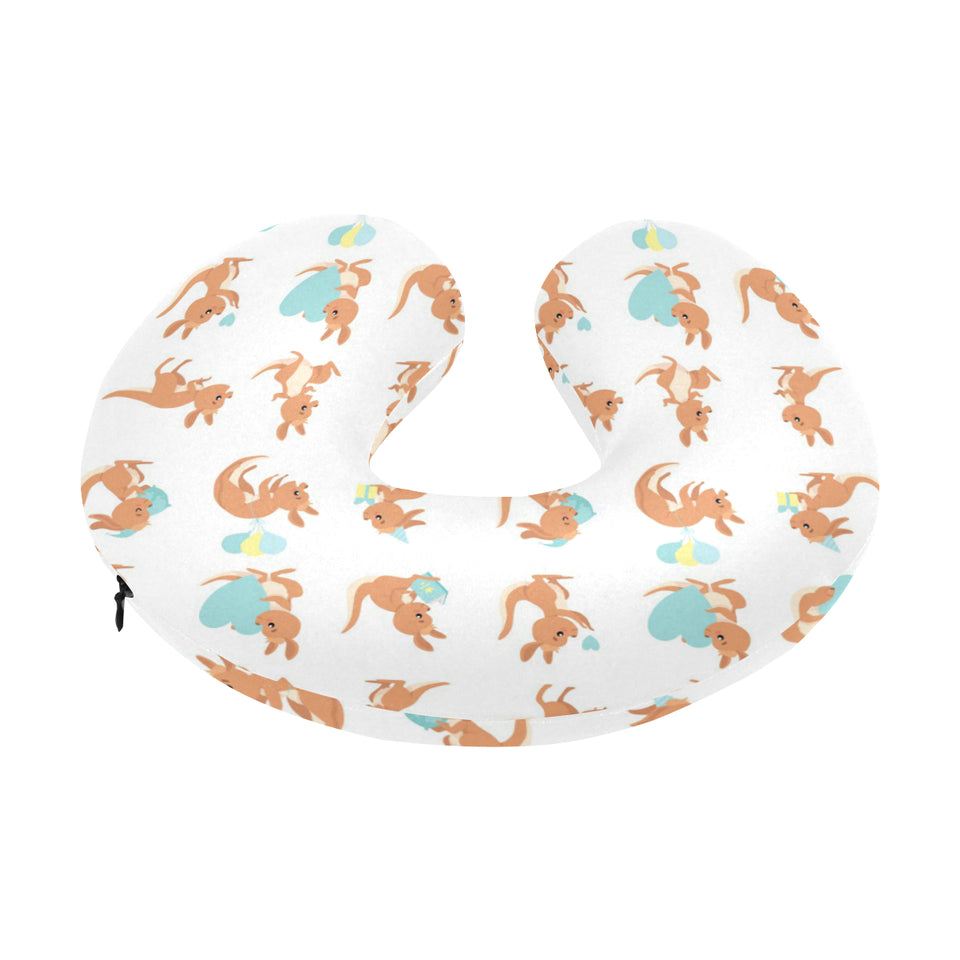 Cute Kangaroo pattern U-Shaped Travel Neck Pillow