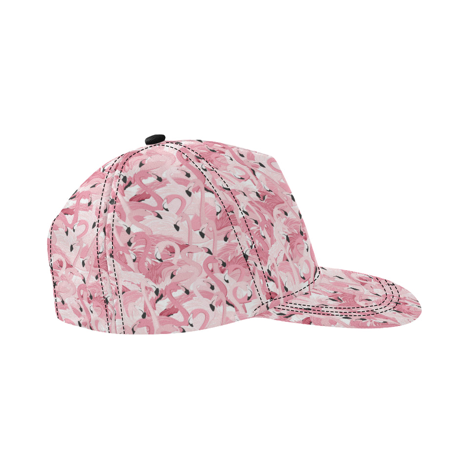 Pink flamingos pattern background All Over Print Snapback Cap