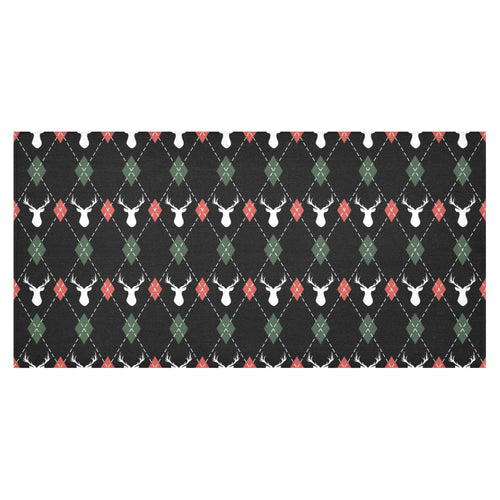 Deer Christmas new year pattern argyle Tablecloth