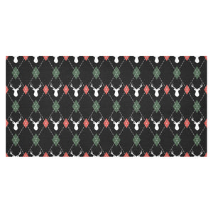 Deer Christmas new year pattern argyle Tablecloth