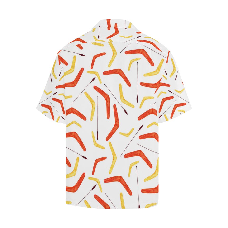 Waterclor boomerang Australian aboriginal ornament Men's All Over Print Hawaiian Shirt