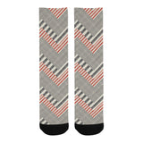 zigzag chevron striped pattern Crew Socks