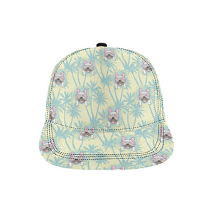 French bulldog hawaii blackground All Over Print Snapback Cap