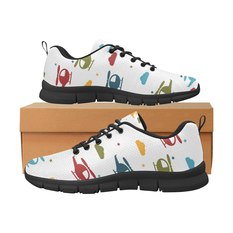 Colorful helicopter pattern Men's Sneaker Shoes