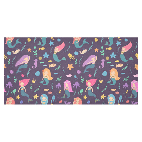 beautiful mermaid Fish jellyfish algae other marin Tablecloth
