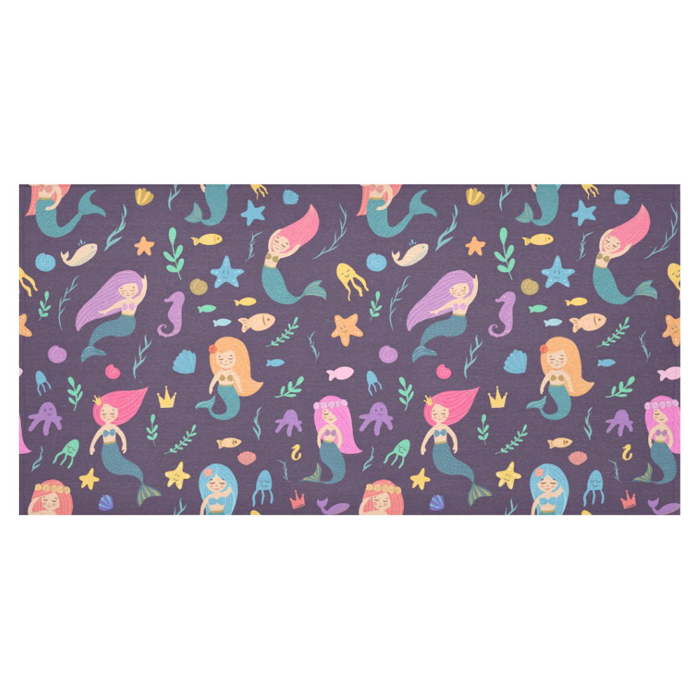 beautiful mermaid Fish jellyfish algae other marin Tablecloth