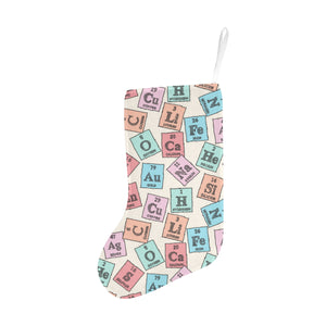 Chemistry Periodic Table Pattern Print Design 02 Christmas Stocking