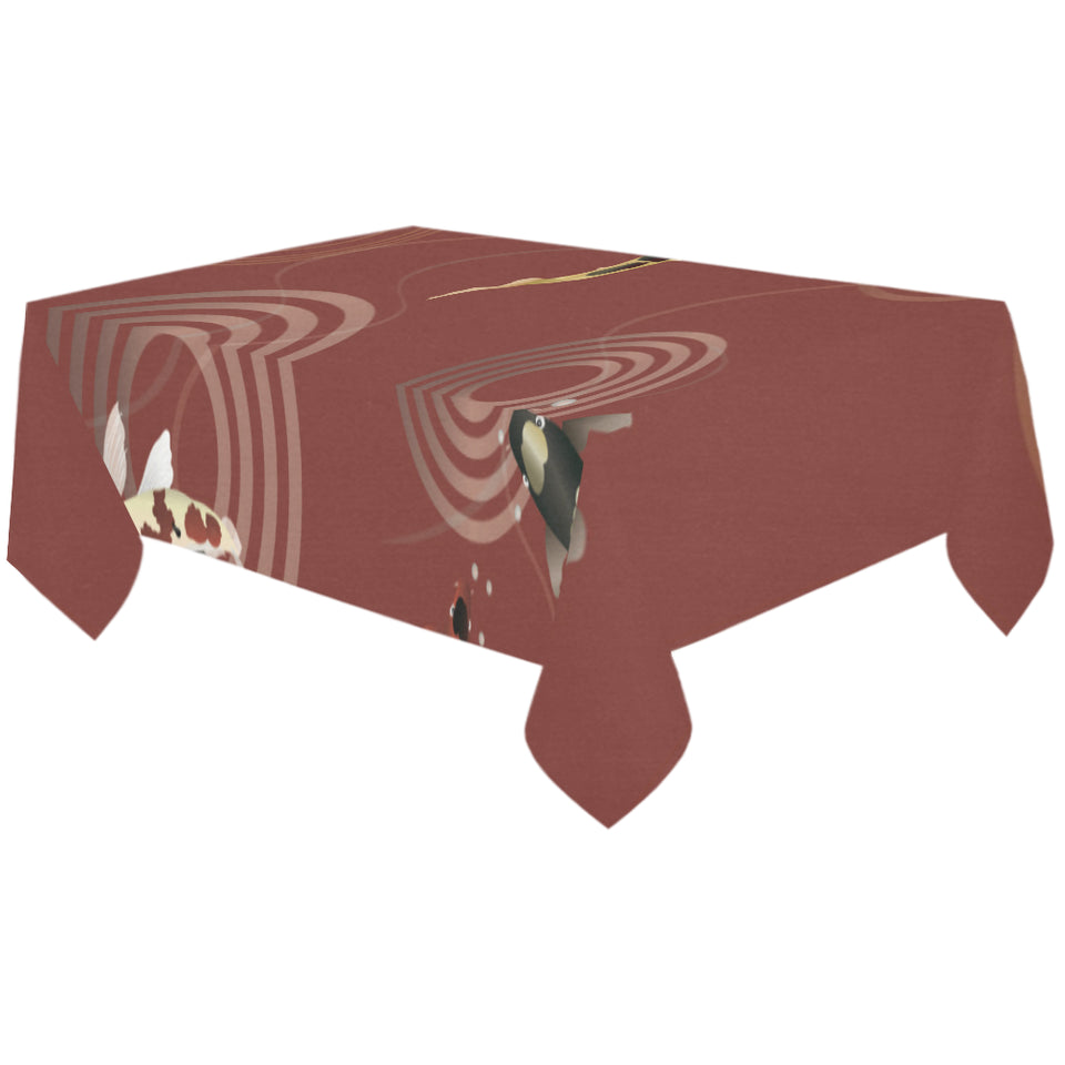 Fancy Carp red background Tablecloth