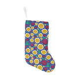 Passion fruit blue background Christmas Stocking