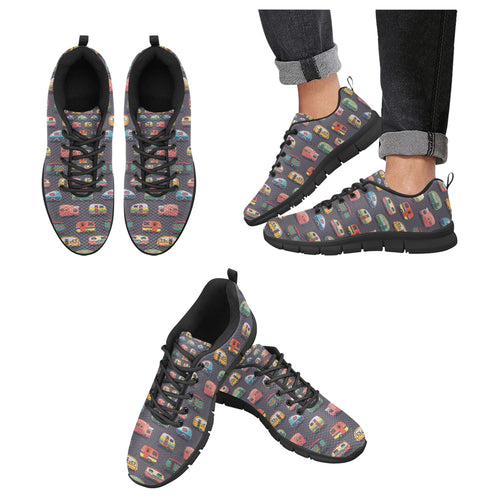 Camper Van Pattern Print Design 02 Men's Breathable Sneakers ( Model 055)