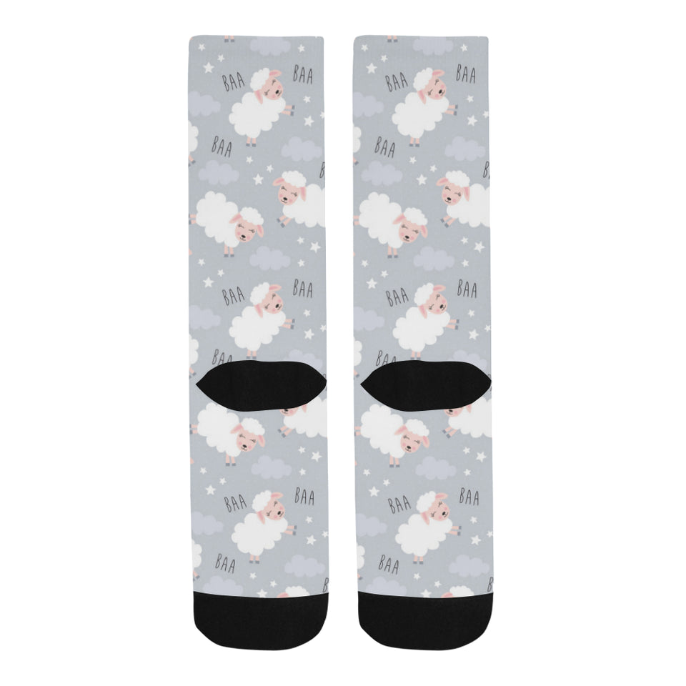Sweet dreams sheep pattern Crew Socks