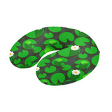 Frog waterlily pattern U-Shaped Travel Neck Pillow