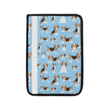 Beagle dog blue background pattern Car Seat Belt Cover