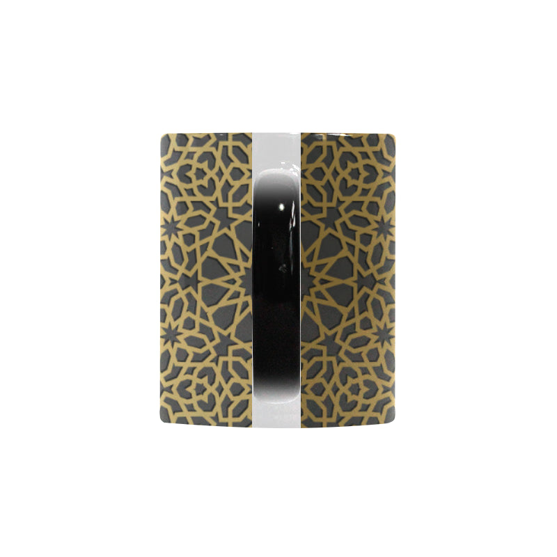 arabic star gold pattern Morphing Mug Heat Changing Mug