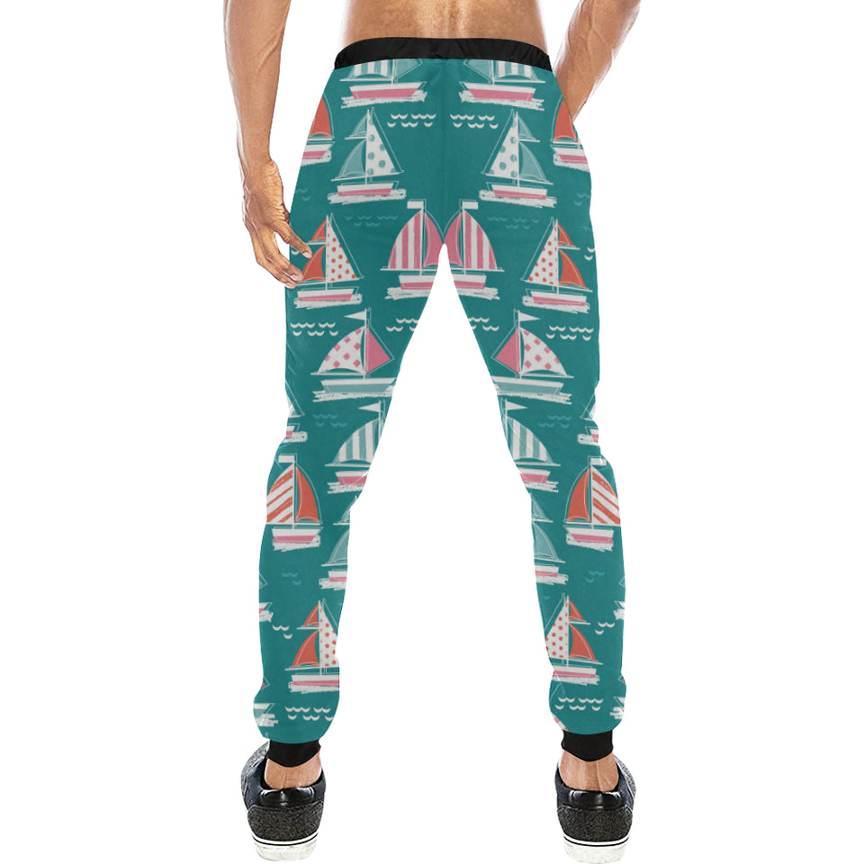 Cute sailboat pattern Unisex Casual Sweatpants