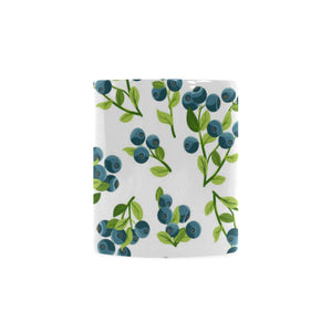 blueberry white background Classical White Mug (Fulfilled In US)