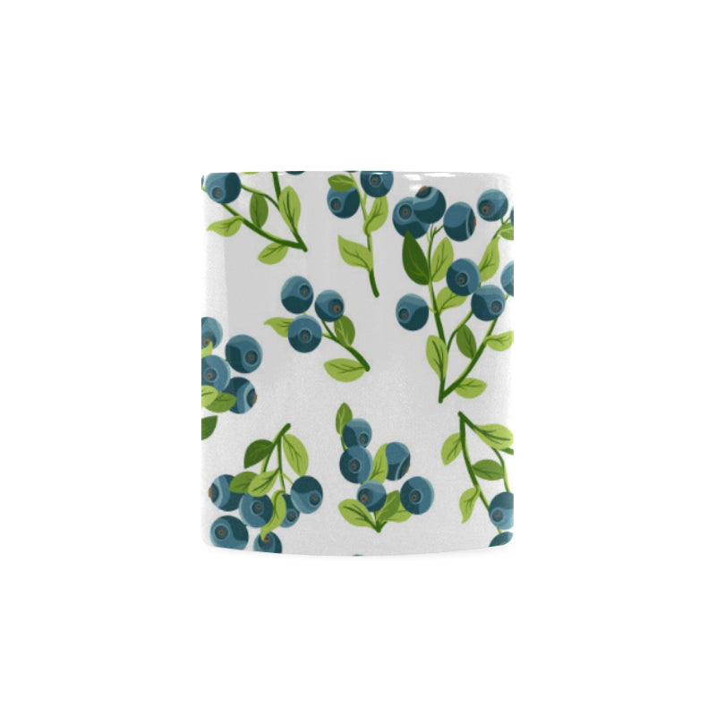 blueberry white background Classical White Mug (Fulfilled In US)