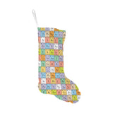 Chemistry Periodic Table Pattern Print Design 01 Christmas Stocking