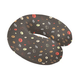 Coffee bean leave pattern U-Shaped Travel Neck Pillow