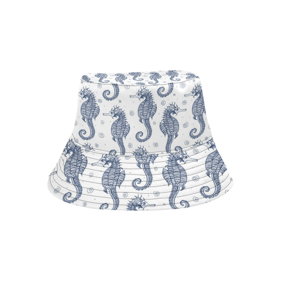 Seahorse pattern background Unisex Bucket Hat