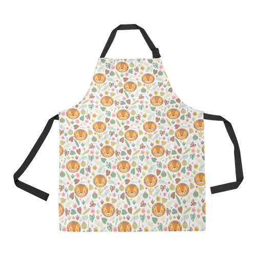 Lion Pattern Print Design 04 All Over Print Adjustable Apron