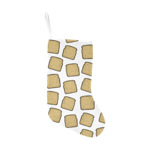 Bread Toast Pattern Print Design 03 Christmas Stocking