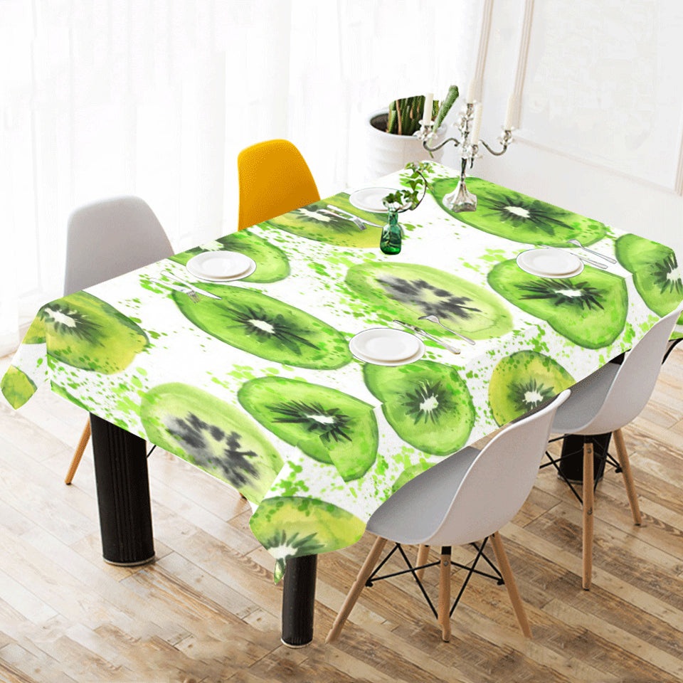 Watercolor kiwi pattern Tablecloth