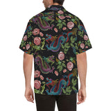 Dragons flower pattern Men's All Over Print Hawaiian Shirt