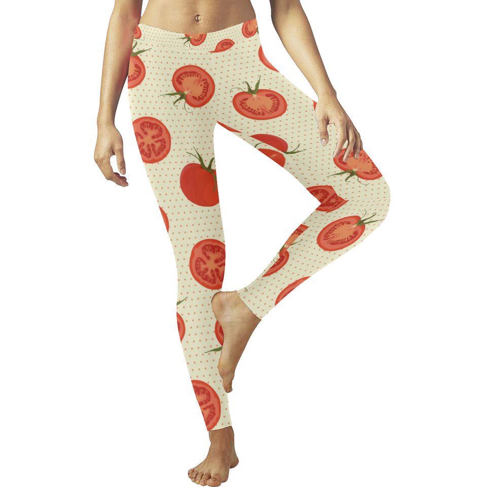Tomato dot background Women's Legging Fulfilled In US