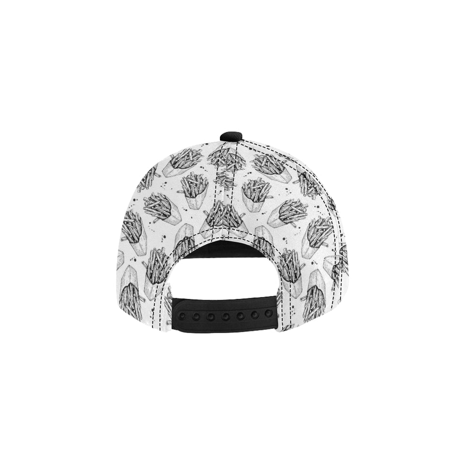 Hand drawn french fries pattern All Over Print Snapback Cap