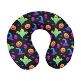 Colorful halloween background U-Shaped Travel Neck Pillow