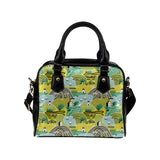 Hand drawn windmill pattern Shoulder Handbag