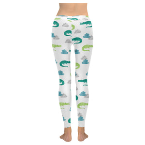 watercolor crocodile pattern Women's Legging Fulfilled In US