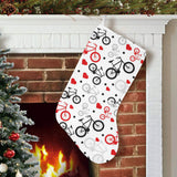 Bicycle Pattern Print Design 04 Christmas Stocking