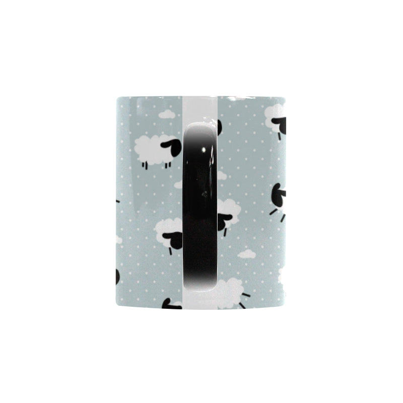 Sheep polka dot cloud pattern Morphing Mug Heat Changing Mug