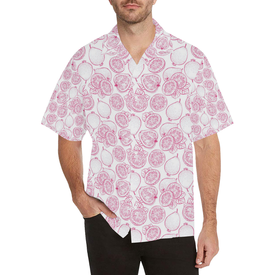Sketch guava pattern Men's All Over Print Hawaiian Shirt
