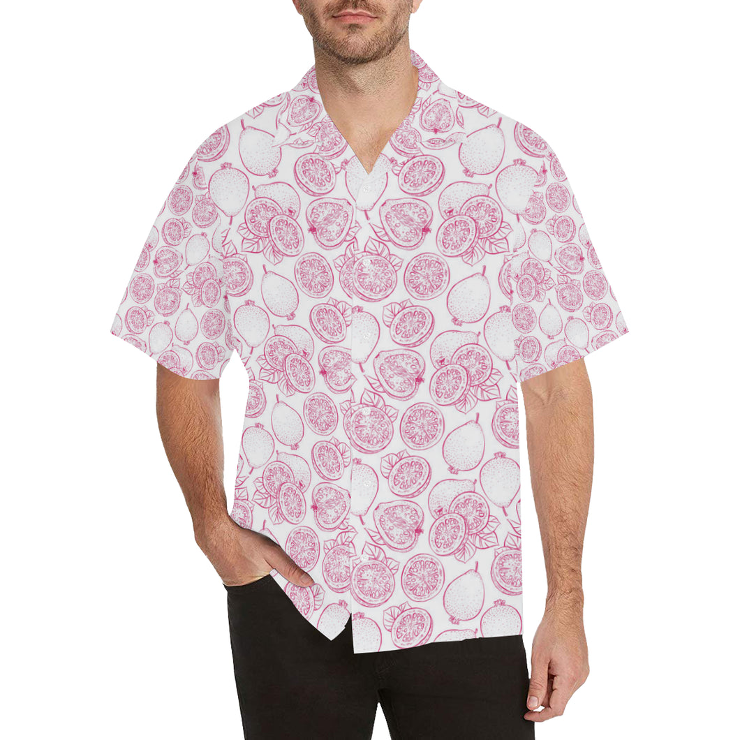 Sketch guava pattern Men's All Over Print Hawaiian Shirt