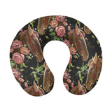 Horse head wild roses pattern U-Shaped Travel Neck Pillow