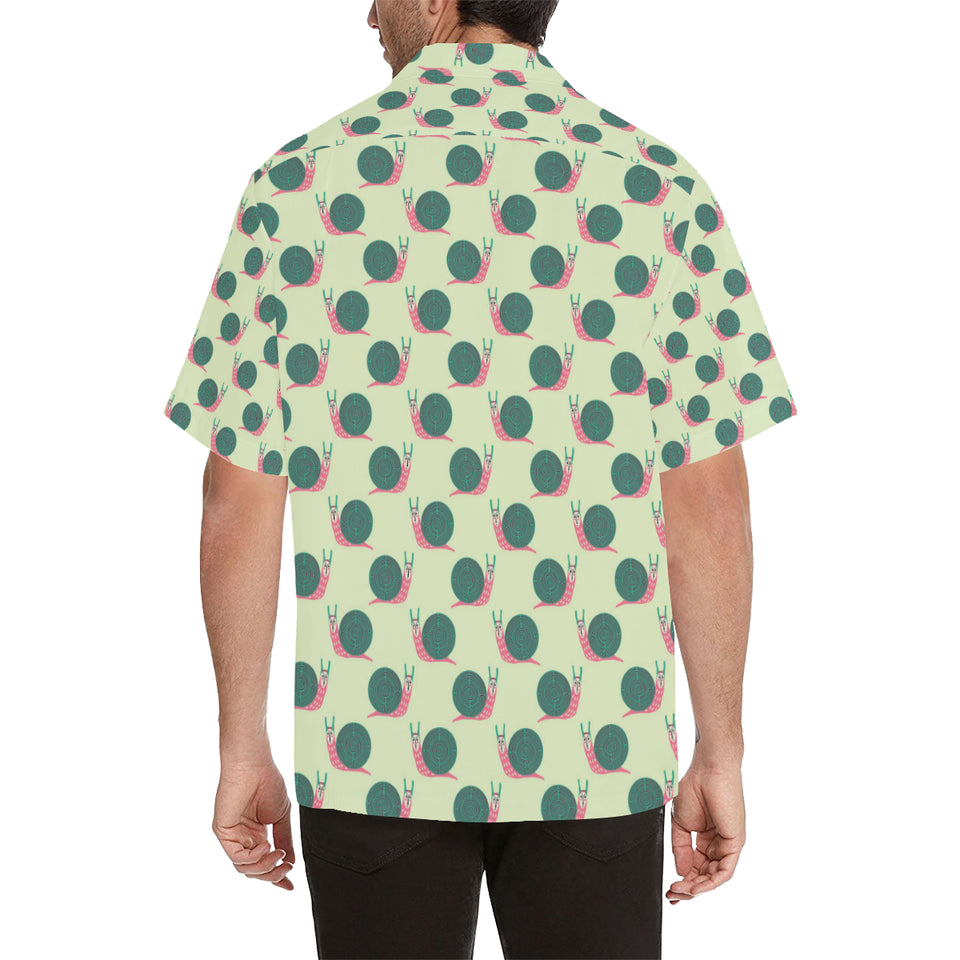 Snail Pattern Print Design 04 Men's All Over Print Hawaiian Shirt (Model T58)