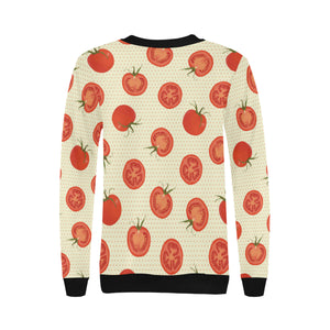 Tomato dot background Women's Crew Neck Sweatshirt