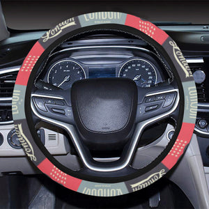 British Pattern Print Design 05 Car Steering Wheel Cover