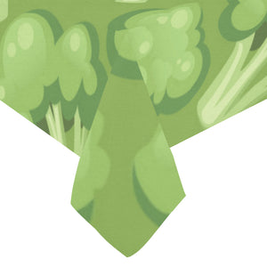 Broccoli pattern green background Tablecloth