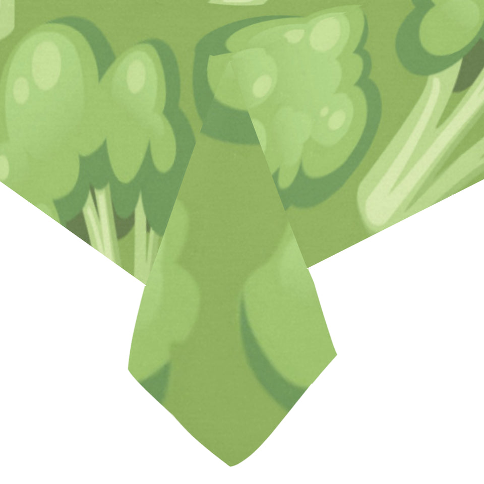 Broccoli pattern green background Tablecloth