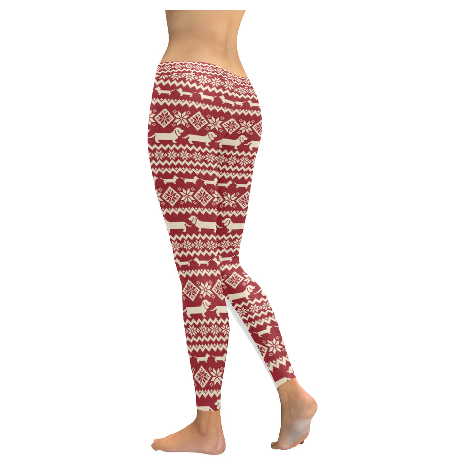 Dachshund Nordic pattern Women's Legging Fulfilled In US
