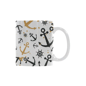 Anchors Rudders pattern Classical White Mug (Fulfilled In US)