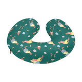 Kangaroo leaves pattern U-Shaped Travel Neck Pillow